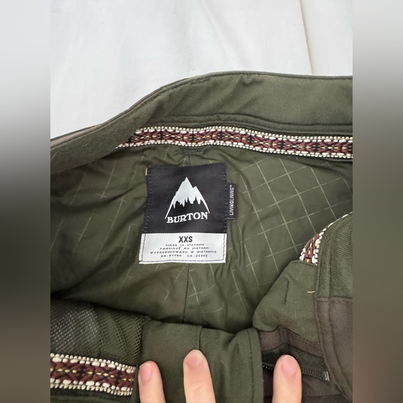 Burton Vida XXS snowboard/ski pants. Olive green - Picture 2 of 4